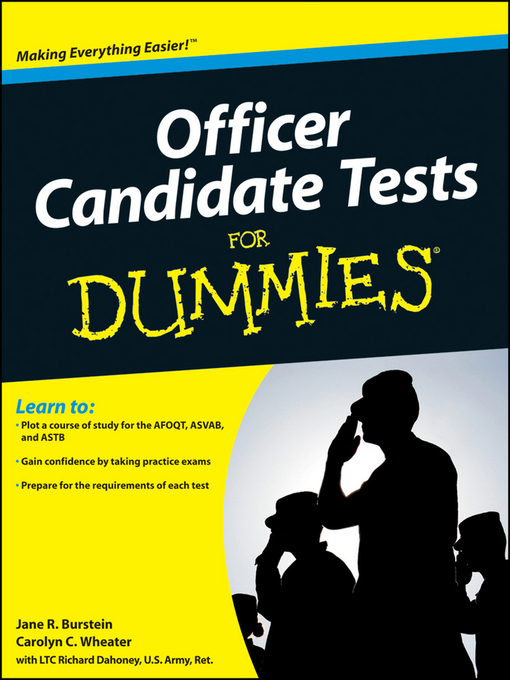 Title details for Officer Candidate Tests For Dummies by Jane R. Burstein - Available